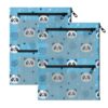 Panda Pencil Pouch for 3-Ring Binder, 2 Pack, 8.9x11IN