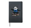 Panda's skateboard Hardcover Journal, Black