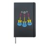 Pansexual Bass Guitars Pan Pride Flag LGBTQ Music Men Women Hardcover Journal, Black