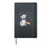 Pansexual Flag Dalmatian Dog Pan Pride Month LGBTQ Ally LGBT Hardcover Journal, Black