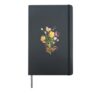 Pansy Flower Painting Art Hardcover Journal, Black