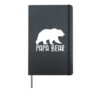 Papa Bear Dad Bear Family Matching Hardcover Journal, Black