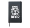 Papa Bear Fathers Day Funny Bear For Dad Hardcover Journal, Black