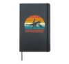 Papasaurus Papa Trex Fathers Day Dinosaur Dad Daddy Men Hardcover Journal, Black