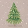 Paper+Design 20 x Christmas Napkins with Green Tree Design in Taupe as Table Decoration, Paper Napkins with Design Also for Decoupage and Decoupage, 13 x 13 Inches