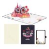 Paper Engraved Happy Birthday Card Birthday Greeting Card with Envelopes for Festival Celebration Decoration