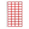 Paper Label Stickers for Identification, 40-2 Red, 10 Sheets/Pack