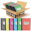 PARTH iMPEX 12 Pack Bulk Composition Notebooks College Ruled, Hard Cover