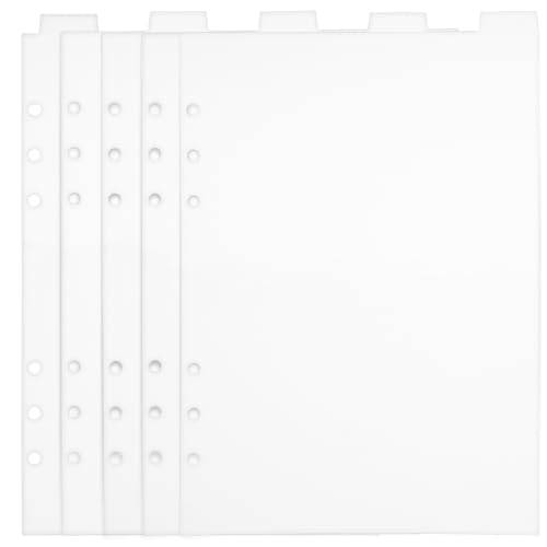 Partition Baffle Plastic Dividers Removable Adhesive Professional Notebook A5 Binder Page Marker Binder Tabs Dividers Clear Binder Dividers Detachable Notebook Dividers PVC Disc