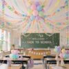 Party Decorations Kit 300 Sheets Colorful Paper Chains Strips and 866 ft Crepe Paper Streamers, 157ft Gold Star Garlands Backdrop, 30Pcs Balloons for Birthday Party Decorations DIY Crafts Pastel