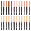 PartyKindom 24pcs Skin Tone Acrylic Paint Markers Soft Tip Brush Set