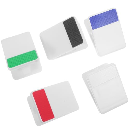 PartyKindom 5pcs Small Plastic Multifunctional Paper Clips with Snack Bag Sealer and File Clamp Features for Business Travel and Desk Use, Modern Stylish Design Document Holder Random Color