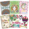 Pasimy 6 Pack Inspirational Adult Coloring Books Bulk 7.2 x 9.8 Inch Spiral Bound Coloring Books Mandala Animal Activity Book Motivational Gift for Adult Stress Relieving Supplies Holiday Party Favors