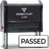 Passed (Black)+ Needs Revision (Red) Combo Self-Inking Rubber Stamp | Business & Office Rubber Stamps (Black Ink) - Q-400