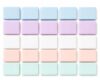 Pastel Pencil Erasers with Storage Cases, 15 Pack, Soft Rectangular Graphite Erasers for School, Classroom and Office Supplies