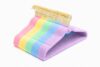 Pastel Velvet Hangers with Gold Hooks, Non-Slip, 50 Pack, Unicorn Colors