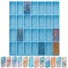 Patelai Domino Molds for Epoxy Resin Domino Resin Molds Silicone Dominoes Mold Candy Clay Chocolate Mold 28 Cavities Silicone Mould DIY Pendant Cake Jewelry Making Tool