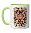 Patience Is The Best Treat Sensory Friendly Halloween Autism Ceramic Mug, Light Green/White, 11oz