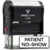 Patient Seen + Patient No-Show Combo Self-Inking Rubber Stamp | Medical Rubber Stamps (Black Ink) - Q-200