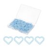 PATIKIL 100pcs Paper Clip, Heart Style Paper Clip Small Cute, 23mm, Light Blue