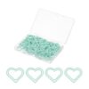 PATIKIL 100pcs Paper Clip, Heart Style Paper Clip Small Cute, 23mm, Light Green