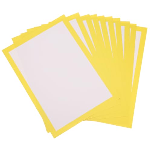 PATIKIL 11.7 x 8.3Inch Color Frame Poster Board, 40Pcs Poster Paper Frame Bright Blank Picture Photo Display Vision Board for Project DIY Craft Painting Art Pieces Decoration, Yellow
