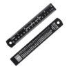 PATIKIL 15cm/6 inch Metal Ruler, Aluminum Alloy Metric Ruler with Inches and Centimeters Precision Measuring for Office Engineering Drafting, Black