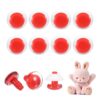 PATIKIL 18mm Moon Safety Eyes, 26Pcs Realistic Doll Crocheting Safety Eyes with Washers for Decor Crochet Accessories Dolls Craft Halloween, Red
