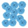 PATIKIL 4inch Tissue Paper Pom Poms, 12PCS Pom Poms Paper Flowers Ball Tissue Paper Flowers for Wedding Bridal Shower Birthday Bachelorette Party Backdrop Decoration, Blue