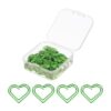 PATIKIL 50pcs Paper Clip, Heart Style Paper Clip Small Cute, 23mm, Bright Green