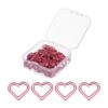 PATIKIL 50pcs Paper Clip, Heart Style Paper Clip Small Cute, 23mm, Bright Pink
