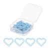 PATIKIL 50pcs Paper Clip, Heart Style Paper Clip Small Cute, 23mm, Light Blue