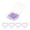 PATIKIL 50pcs Paper Clip, Heart Style Paper Clip Small Cute, 23mm, Light Purple