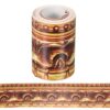 PATIKIL Bulletin Board Borders, 32.8ft Vintage Picture Frame Classroom Border Trim Gold Frame Paper Roll Retro Colorful Stickers for Bulletin Board Classroom Decorations, Brown