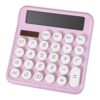 PATIKIL Cute Calculator, Desk Calculator Basic Big Button 12 Digit Large Display Mechanical AAA Battery Solar Power for Office Supplies Girl Female Woman Gift, Purple