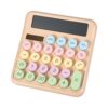 PATIKIL Cute Calculator, Desk Calculator Basic Big Button 12 Digit Large Display Mechanical AAA Battery Solar Power for Office Supplies Girl Female Woman Gift, Colorful Beige