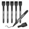 PATIKIL Magnetic Whiteboard Pen 6Pcs Fine Tip Dry Erase Marker Black