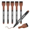 PATIKIL Magnetic Whiteboard Pen 6Pcs Fine Tip Dry Erase Marker Light Brown