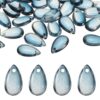 PATIKIL Teardrop Beads, Crystal Tear Drop, 50Pcs Sea Blue