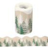 PATIKIL Winter Bulletin Board Borders, 59ft Christmas Tree Winter Classroom Border Trim Paper Roll Colorful Stickers for Bulletin Board Classroom Decorations Christmas Tree, Green Brown