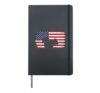 Patriotic Squirrel American Flag Cool Wild Lover Animals Fun Hardcover Journal, Black