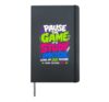 Pause the Game, Study Mode, Level Up Your Future, Student Hardcover Journal, Black