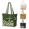 Pawfect House Gifts Custom Birth Flower Corduroy Tote Bag, Personalized Tote Bags For Women, Birthday Gifts For Besties, Sisters, BFF, Family, Shoulder Bag For Travel College Work