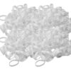 PDETVEO 200PCS 15 * 5 * 0.6mm Silicone Rubber Bands (White)
