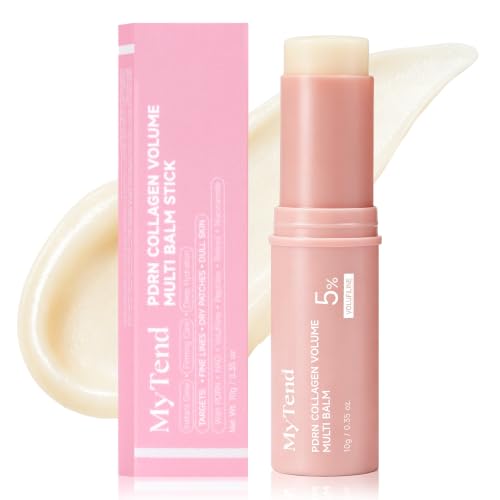 PDRN Pink Collagen Volume Multi Balm, Volufiline NAD Collagen PDRN Eye Balm Stick for Fine Lines Anti Aging Dark Circles, Multi Peptides Hydrating Balm Stick for Face Neck Lips Body Makeup, 0.35 Oz