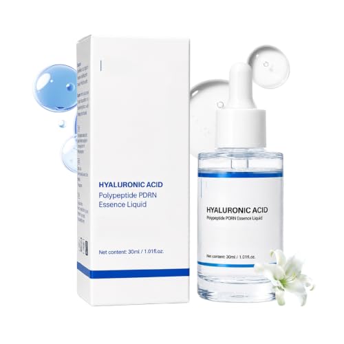 Pdrn Serum for Face, Hyaluronic Acid Facial Serum with Peptides, Hydrating & Plumping for Smooth Texture, Anti-Aging Serum for Fine Lines, Lightweight Water-Based for All Skin Types / 1.01 Fl.Oz