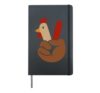 Peace Sign Turkey Funny Thanksgiving Humor Outfit Hardcover Journal, Black