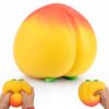 Peach Squishy Jumbo, Slow Rising Realistic Fruit Stress Relief Toy(Yellow)