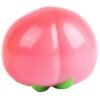 Peach Squishy Toy Soft Slow Rising TPR Squeeze Fruit Charms Cute Sensory Stress Relief Toy,Big Durian, Orange, Strawberry,Fidget Novelty Ball Gift for Adults,Stress Relief,Desk Decor，Peach-Pink