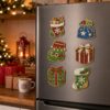 Pearl Painting Fridge Magnets, DIY Craft Kit for Holiday Decor